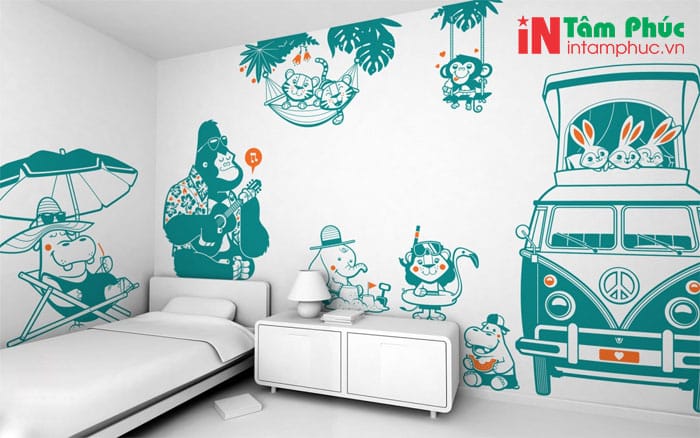 In decal dán tường