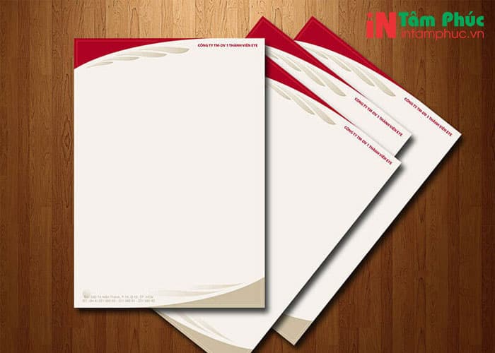 In giấy tiêu đề