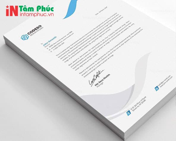 In giấy tiêu đề