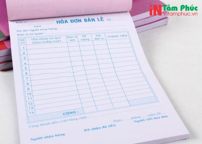 In hóa đơn bán lẻ