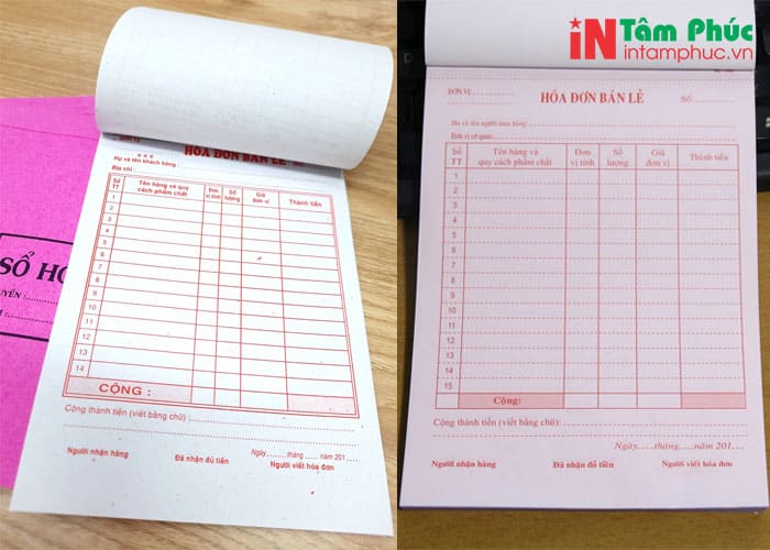 In hóa đơn bán lẻ