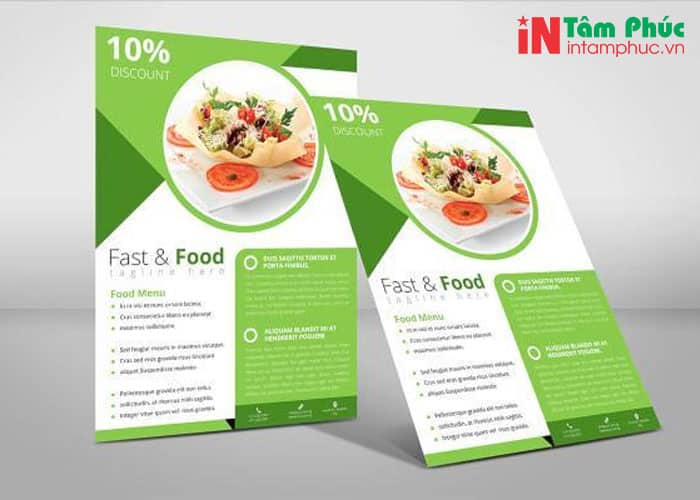 tờ rơi quảng cáo đồ ăn