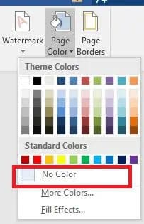 đổi màu nền trong word