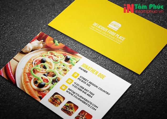 card visit quán ăn