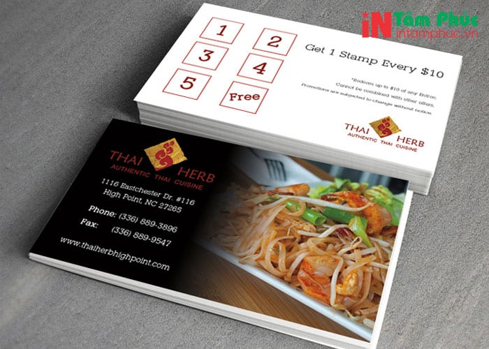 card visit quán ăn