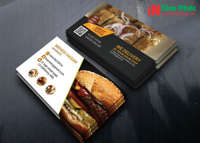 card visit quán ăn