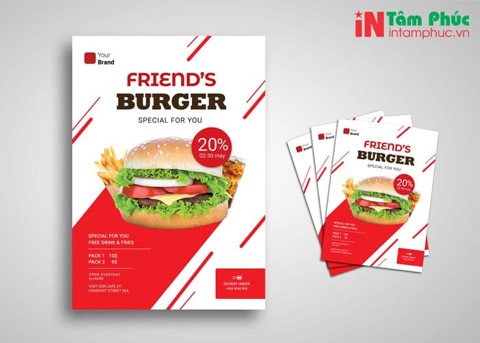 tờ rơi quảng cáo đồ ăn
