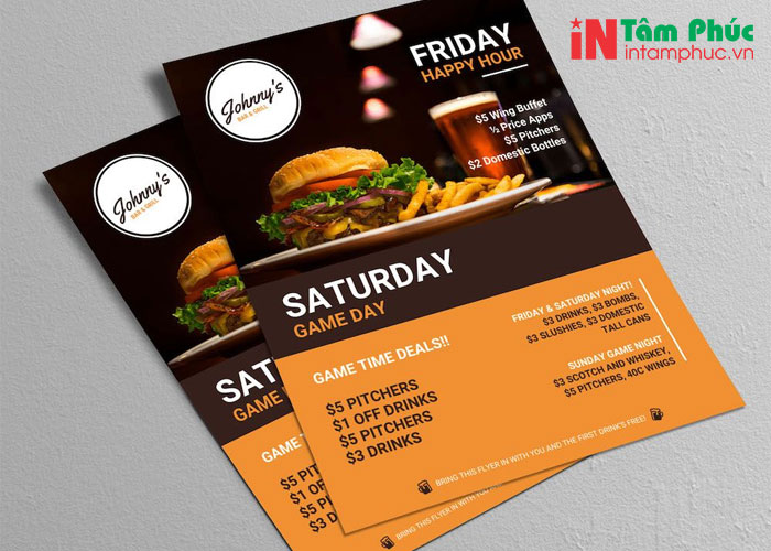 tờ rơi quảng cáo đồ ăn