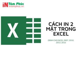 Cách in 2 mặt trong Excel