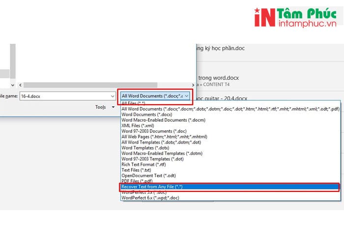 cách khắc phục file word bị lỗi