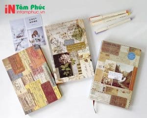 trang trí sổ vintage