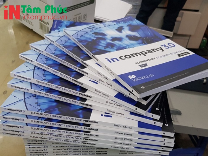 thành phẩm sách màu sau khi in