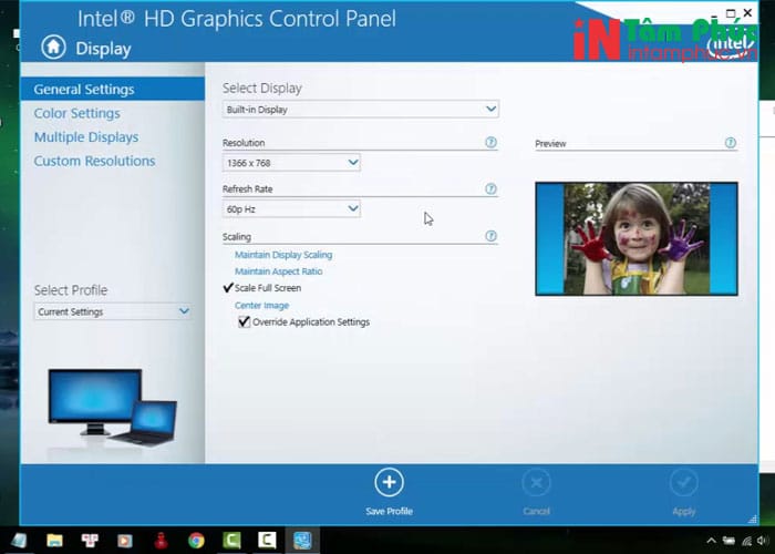 Công cụ hiệu chỉnh màu màn hình trên Win 10