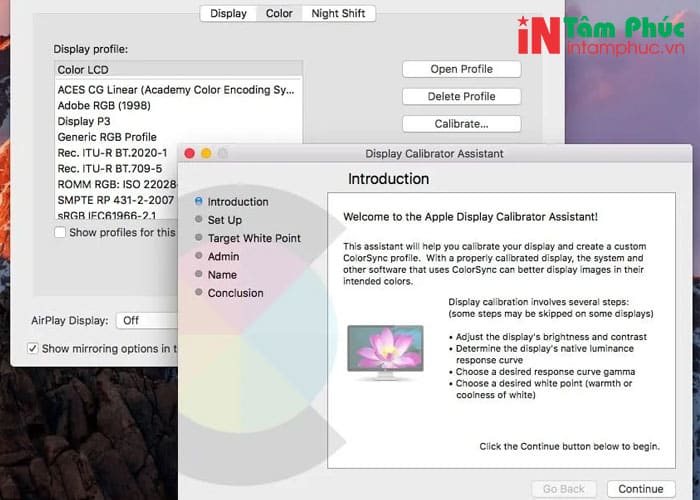 Chỉnh màu màn hình với công cụ tích hợp sẵn trong MacOS