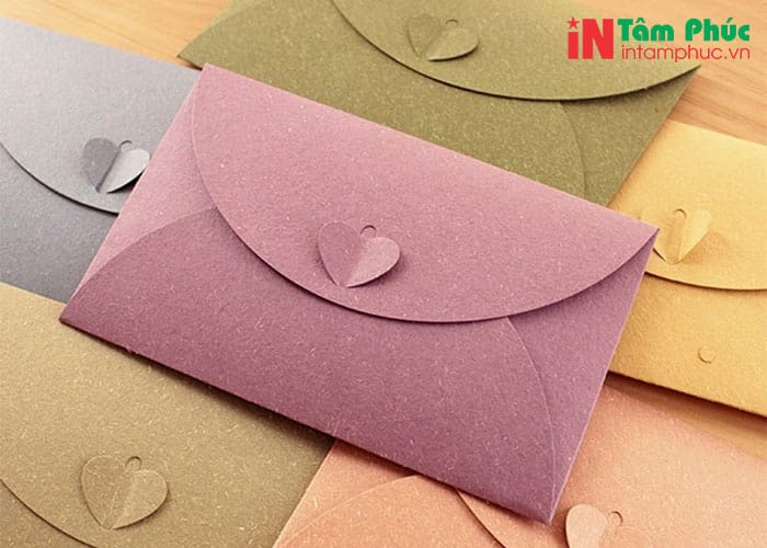 Bao thư hình trái tim lãng mạn