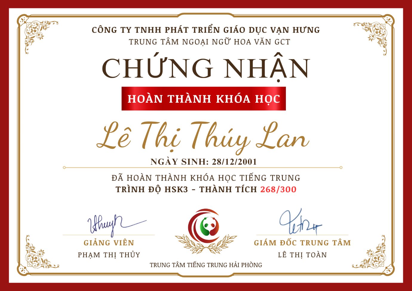 iN Chứng Chỉ Và Bằng Khen Cao Cấp Tại Hà Nội