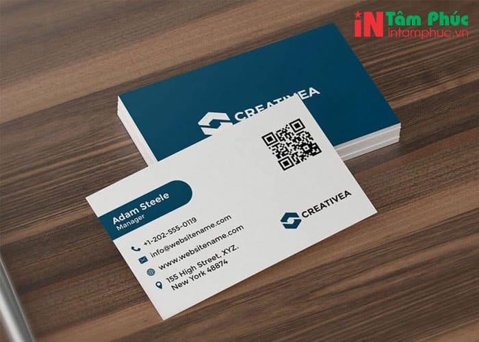 Mẫu danh thiếp có mã QR tích hợp