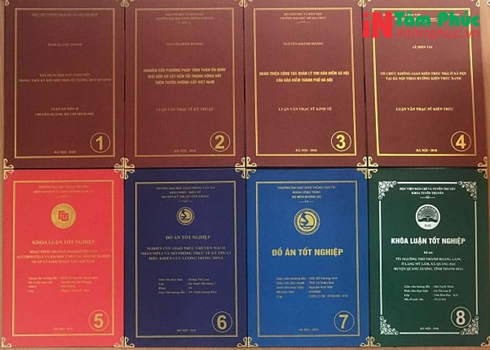Báo giá in, đóng bìa mạ vàng luận văn tốt nghiệp