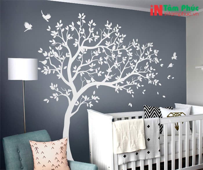 In decal dán tường bao gồm In decal dán tường bao gồm