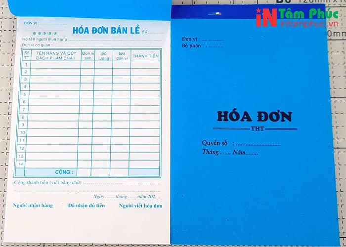 In hóa đơn 1 liên In hóa đơn 1 liên