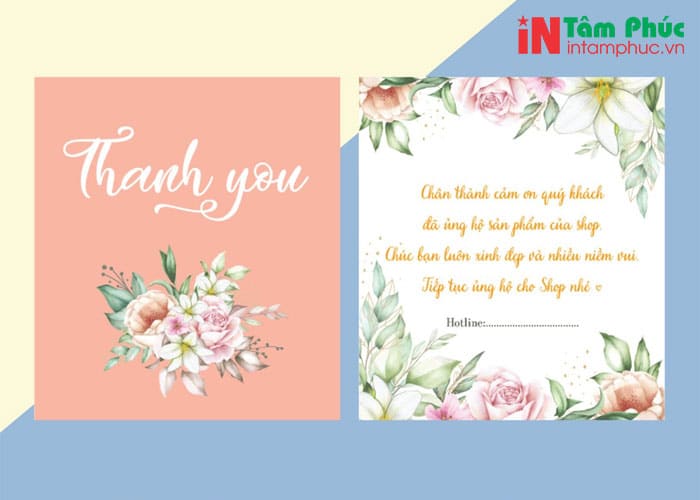 Những mẫu in thiệp cảm ơn khách hàng đẹp, ấn tượng.