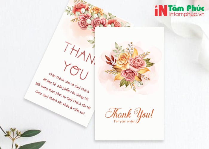 Những mẫu in thiệp cảm ơn khách hàng đẹp, ấn tượng.