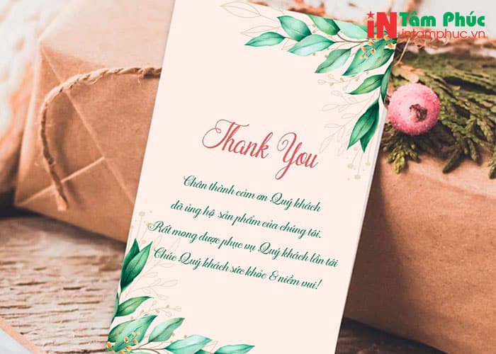 Những mẫu in thiệp cảm ơn khách hàng đẹp, ấn tượng.