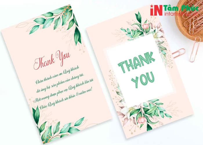 Những mẫu in thiệp cảm ơn khách hàng đẹp, ấn tượng.