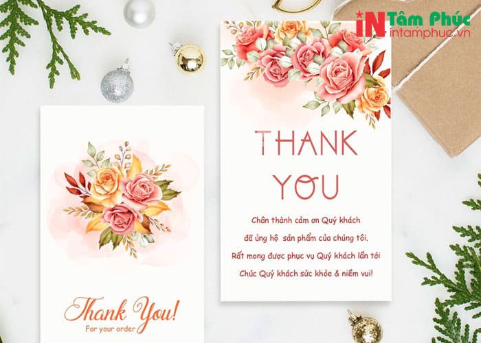 Những mẫu in thiệp cảm ơn khách hàng đẹp, ấn tượng.