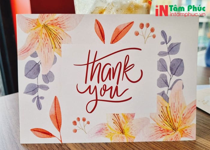 Những mẫu in thiệp cảm ơn khách hàng đẹp, ấn tượng.