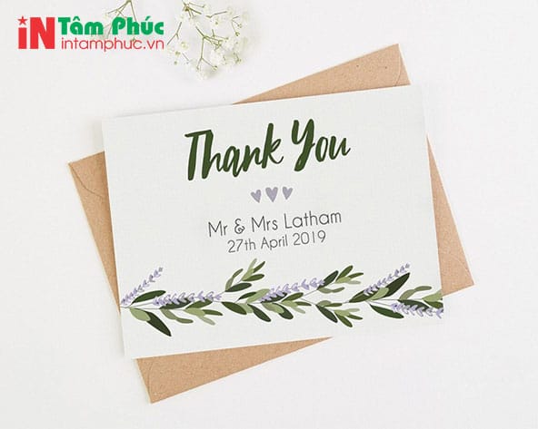 Những chất liệu giấy được sử dụng để in thiệp cảm ơn