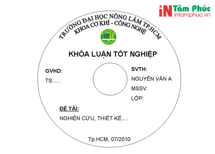 Cách tổ chức cây thực mục trên đĩa CD đồ án tốt nghiệp