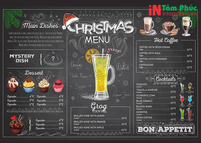 Mẫu menu trà sữa ấn tượng Mẫu menu trà sữa ấn tượng