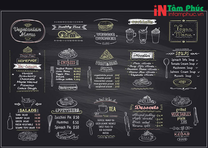 Mẫu menu trà sữa ấn tượng Mẫu menu trà sữa ấn tượng