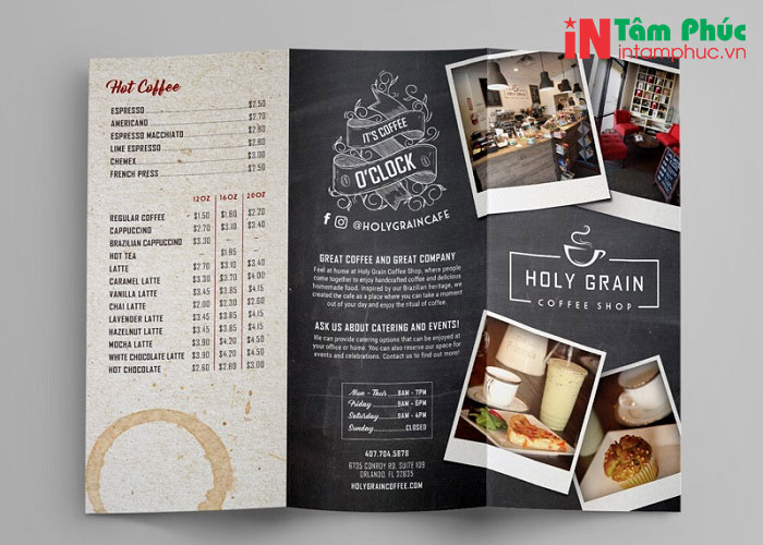 Menu dạng brochure