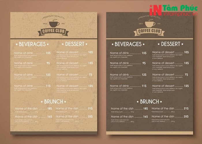 Hướng dẫn thiết kế menu đẹp, chuyên nghiệp
