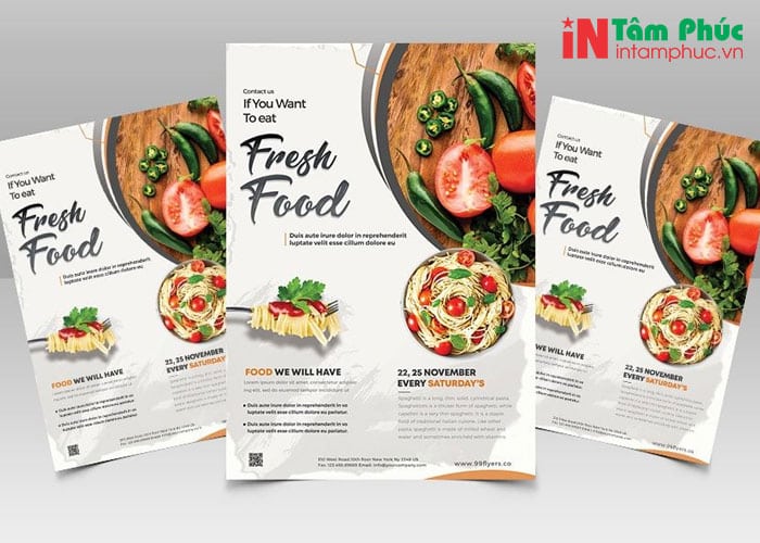 Mẫu in tờ rơi quảng cáo đồ ăn đẹp, ấn tượng, chuyên nghiệp Mẫu in tờ rơi quảng cáo đồ ăn đẹp, ấn tượng, chuyên nghiệp