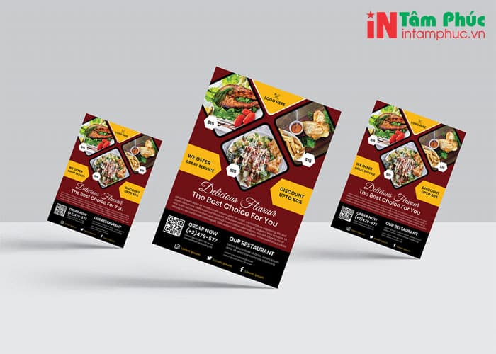 Mẫu in tờ rơi quảng cáo đồ ăn đẹp, ấn tượng, chuyên nghiệp Mẫu in tờ rơi quảng cáo đồ ăn đẹp, ấn tượng, chuyên nghiệp